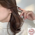 Shangjie OEM Stars Arete Moon Zircon Hoop 925 Sliver Earring For Women 2021 Vintage Style Trend High Quality 925 Boucles d&#39;oreilles en argent